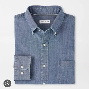Peter Millar | Tamworth Chambray Cotton-Stretch Denim Shirt